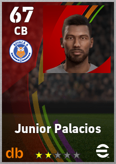 Junior Palacios — CB, OVR 67, MAX 67