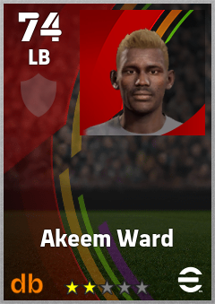 Akeem Ward eFootball player card