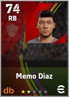 Memo Diaz eFootball player card