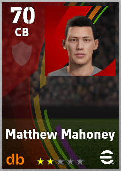 Matthew Mahoney eFootball player card