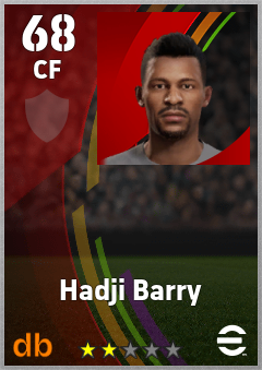 Hadji Barry — CF, OVR 68, MAX 68