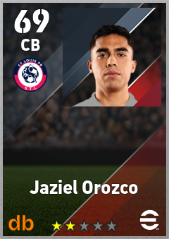 Jaziel Orozco — CB, OVR 69, MAX 69