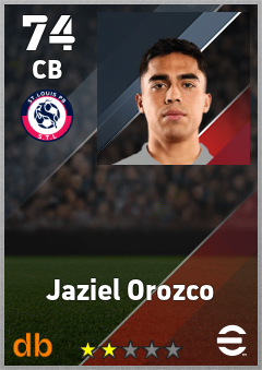 Jaziel Orozco — CB, OVR 74, MAX 74