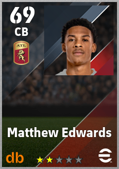 Matthew Edwards — CB, OVR 69, MAX 69