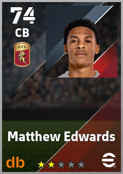 Matthew Edwards — CB, OVR 74, MAX 74