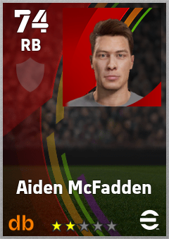 Aiden McFadden eFootball player card