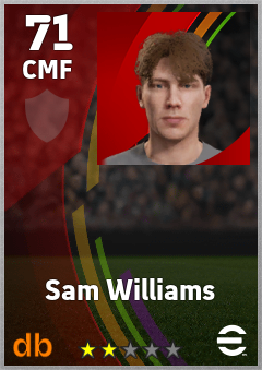 Sam Williams eFootball player card