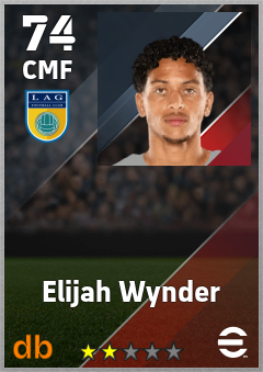 Elijah Wynder — CMF, OVR 74, MAX 74
