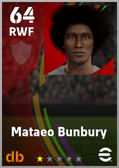 Mataeo Bunbury eFootball player card