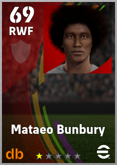 Mataeo Bunbury eFootball player card