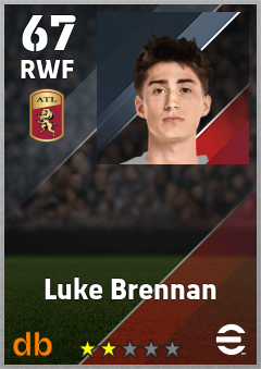 Luke Brennan — RWF, OVR 67, MAX 67