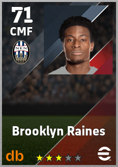 Brooklyn Raines — CMF, OVR 71, MAX 71