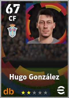 Hugo González — CF, OVR 67, MAX 67