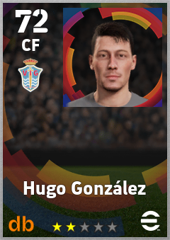 Hugo González — CF, OVR 72, MAX 72