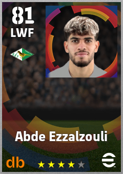 Abde Ezzalzouli — LWF, OVR 81, MAX 81