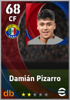 Damián Pizarro — CF, OVR 68, MAX 68