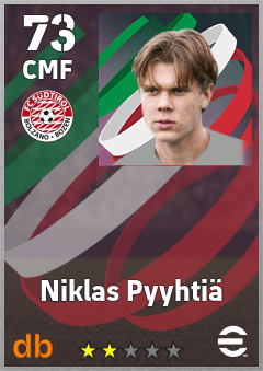 Niklas Pyyhtiä — CMF, OVR 73, MAX 73