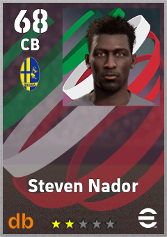 Steven Nador — CB, OVR 68, MAX 68