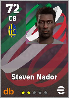 Steven Nador — CB, OVR 72, MAX 72
