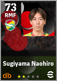 Sugiyama Naohiro — RMF, OVR 73, MAX 73