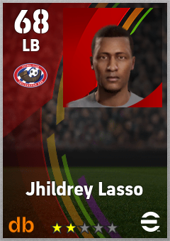 Jhildrey Lasso — LB, OVR 68, MAX 68