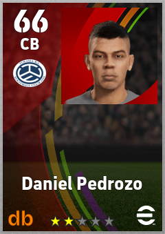 Daniel Pedrozo — CB, OVR 66, MAX 66