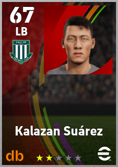 Kalazan Suárez — LB, OVR 67, MAX 67