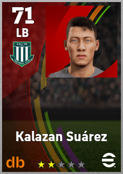 Kalazan Suárez — LB, OVR 71, MAX 71