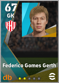 Federico Gomes Gerth — GK, OVR 67, MAX 67