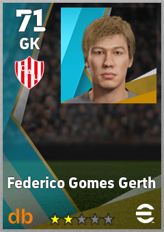 Federico Gomes Gerth — GK, OVR 71, MAX 71