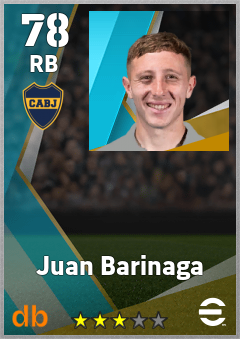 Juan Barinaga — RB, OVR 78, MAX 78