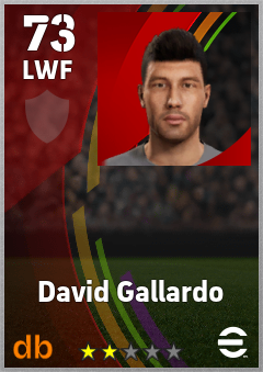 David Gallardo — LWF, OVR 73, MAX 73