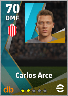 Carlos Arce — DMF, OVR 70, MAX 70