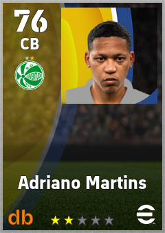 Adriano Martins — CB, OVR 76, MAX 76