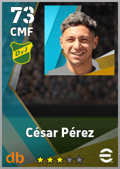 César Pérez — CMF, OVR 73, MAX 73