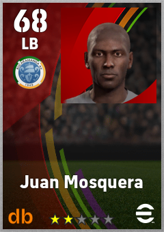 Juan Mosquera — LB, OVR 68, MAX 68
