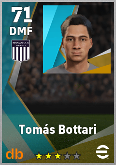 Tomás Bottari — DMF, OVR 71, MAX 71