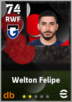 Welton Felipe — RWF, OVR 74, MAX 74