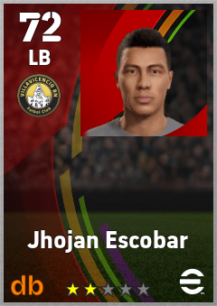 Jhojan Escobar eFootball player card