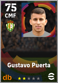Gustavo Puerta — CMF, OVR 75, MAX 75