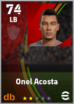 Onel Acosta — LB, OVR 74, MAX 74