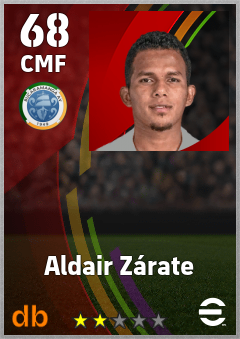Aldair Zárate — CMF, OVR 68, MAX 68