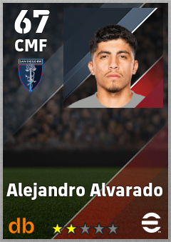 Alejandro Alvarado — CMF, OVR 67, MAX 67