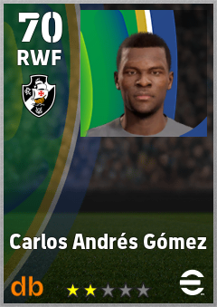 Carlos Andrés Gómez — RWF, OVR 70, MAX 70