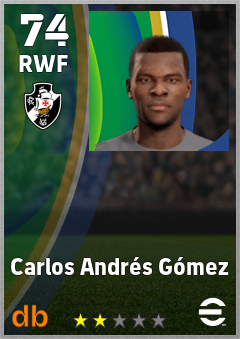 Carlos Andrés Gómez — RWF, OVR 74, MAX 74