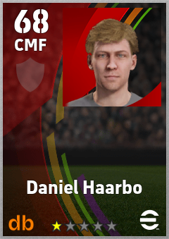 Daniel Haarbo — CMF, OVR 68, MAX 68