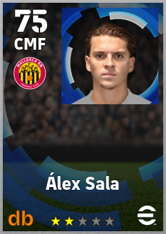 Álex Sala — CMF, OVR 75, MAX 75