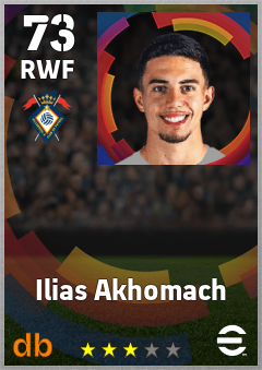 Ilias Akhomach — RWF, OVR 73, MAX 73