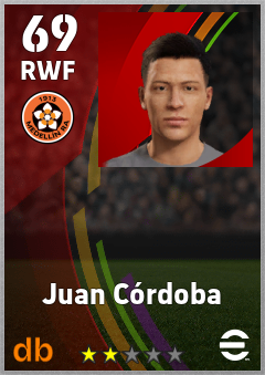 Juan Córdoba — RWF, OVR 69, MAX 69
