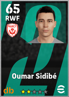 Oumar Sidibé — RWF, OVR 65, MAX 65